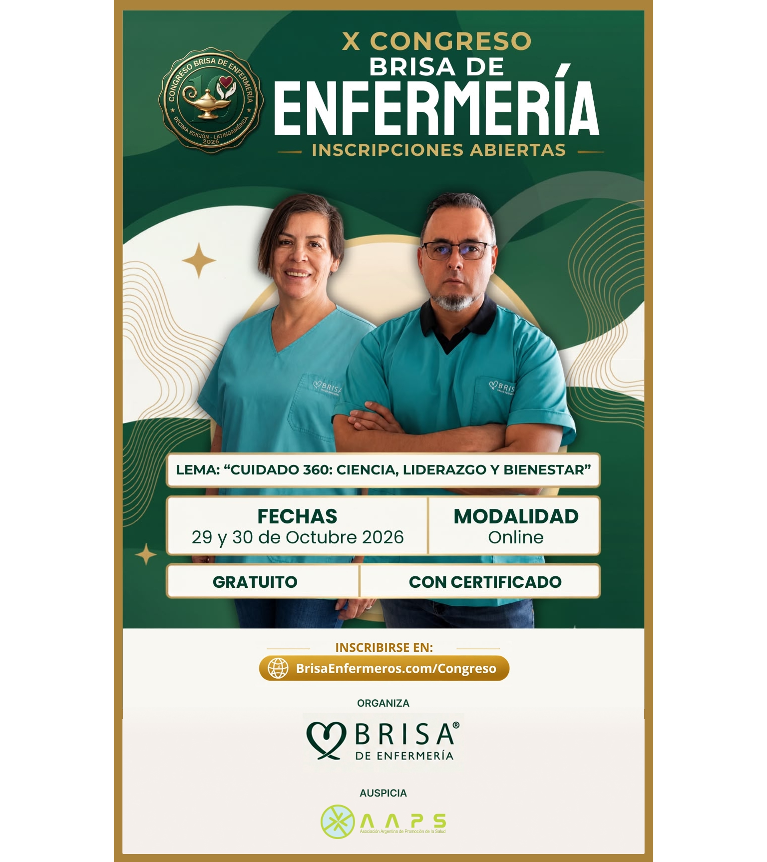 X Congreso BRISA de Enfermería: ya están abiertas las inscripciones